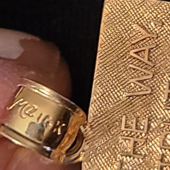 14k Gold Pendant & Sparklin Necklace.  Christian/Catholic Jesus/Bible Quote. 10g - Picture 7 of 7